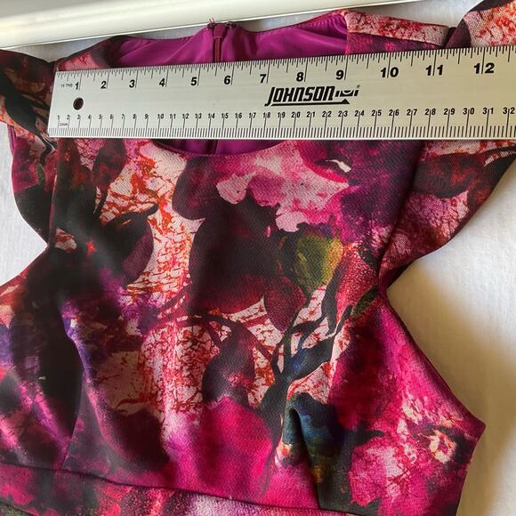ABS Allen Schwartz Women’s Sexy Knee-length Floral Dress size S, Purple & Pink - Picture 2 of 9